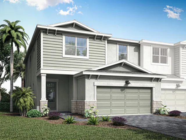 Stock photos represent builder's floorplan