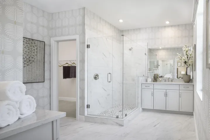 Stock photos represent builder's floorplan