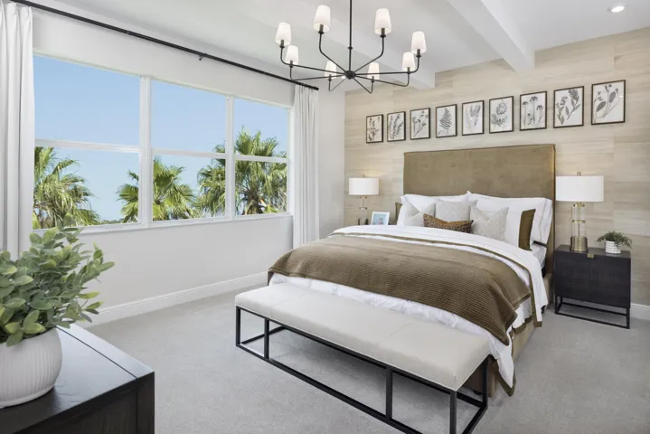 Stock photos represent builder's floorplan