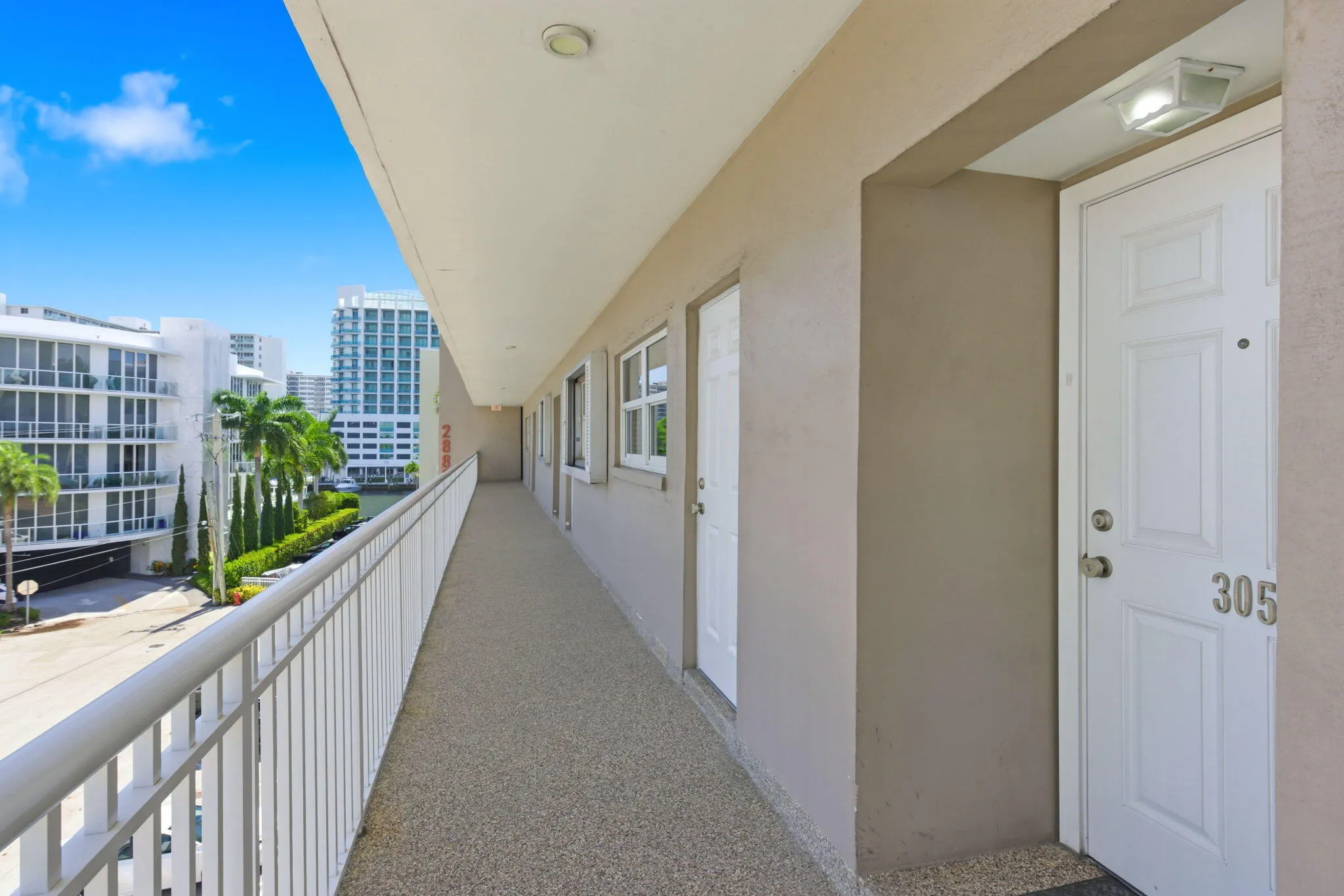 Walkway to apt.