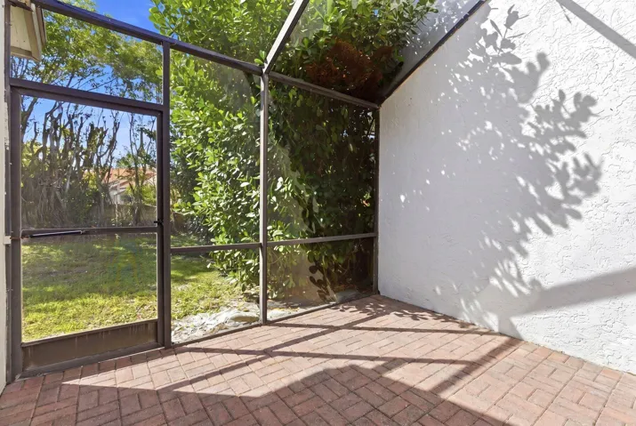 Private back screened in patio