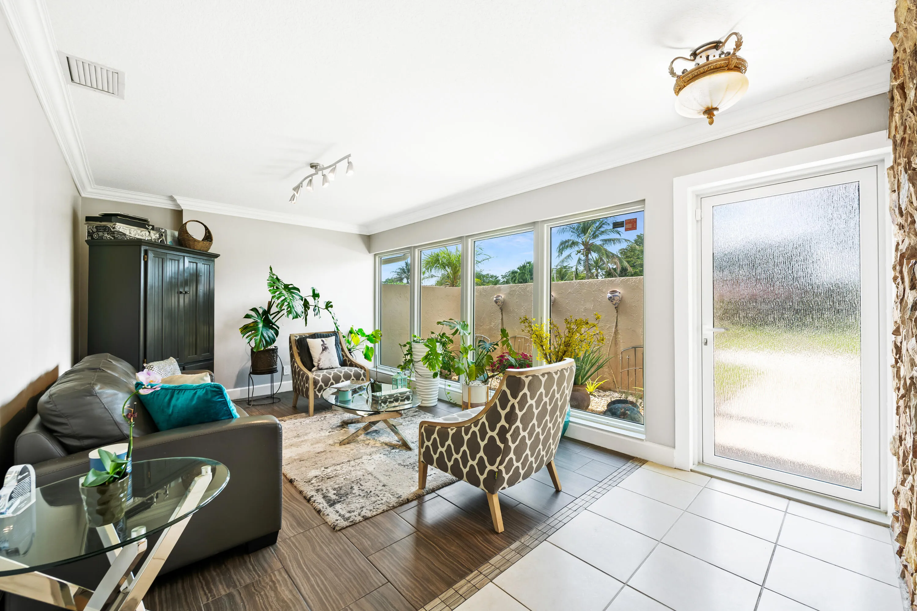 Florida room and impact front door