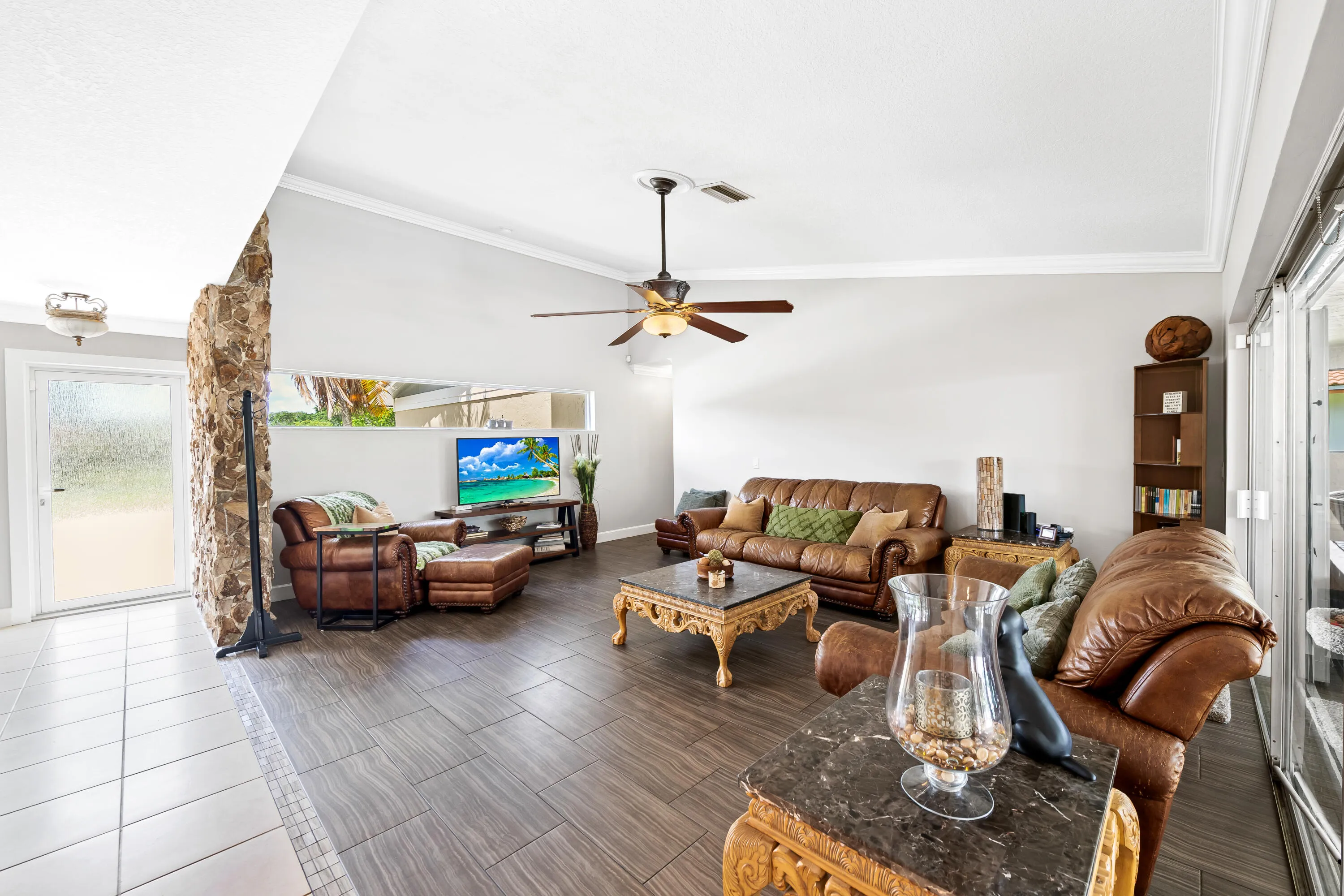 Living Room and impact front door