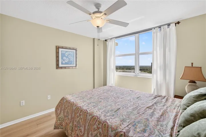 Master bedroom w/brand new wood floor in May 2026