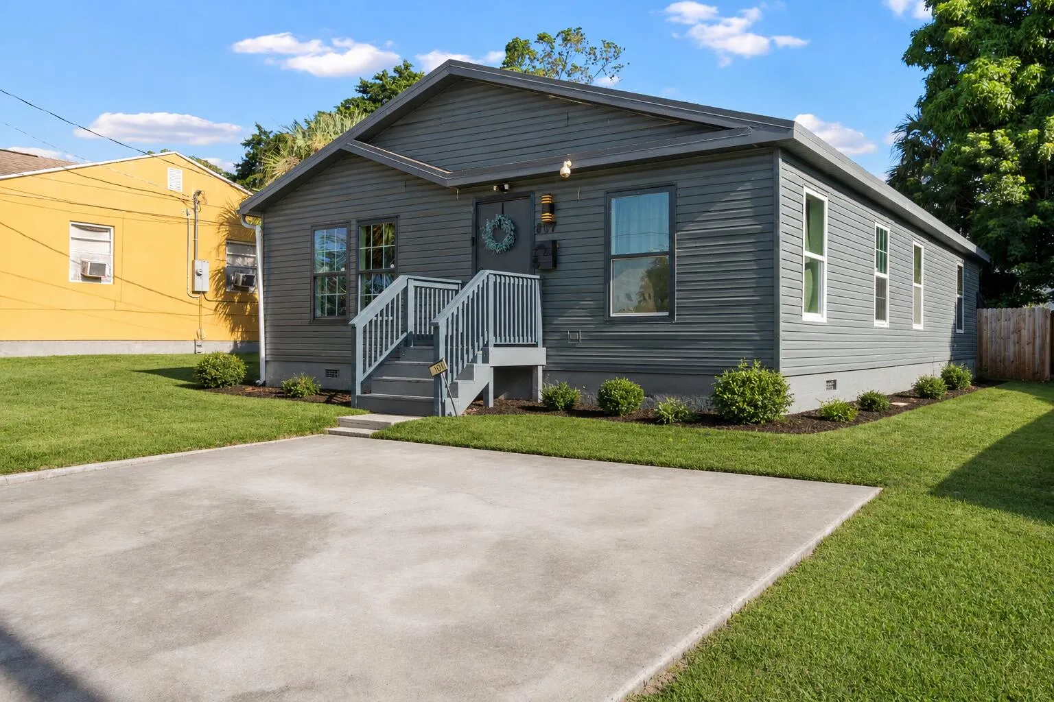 Front of house (grass is AI)