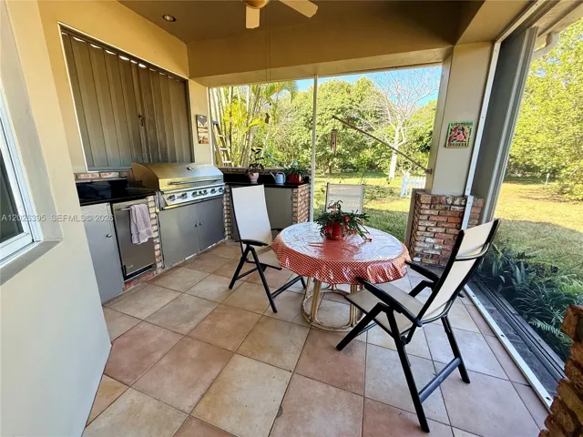 Patio with outdoor kitchen