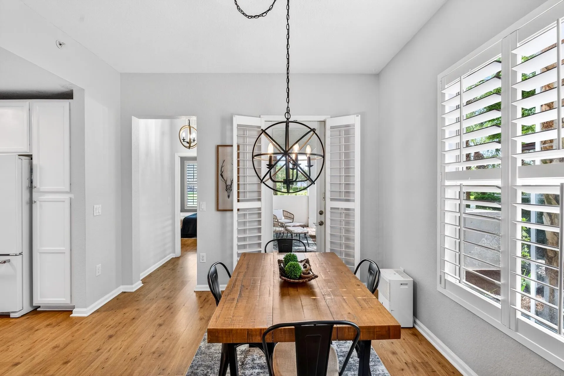 Dining Room with Door to covered Patio