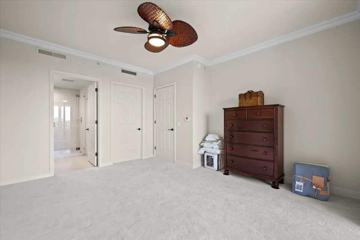 Has plush newer carpet , walk-in closet and private balcony Queen size Bed coming soon