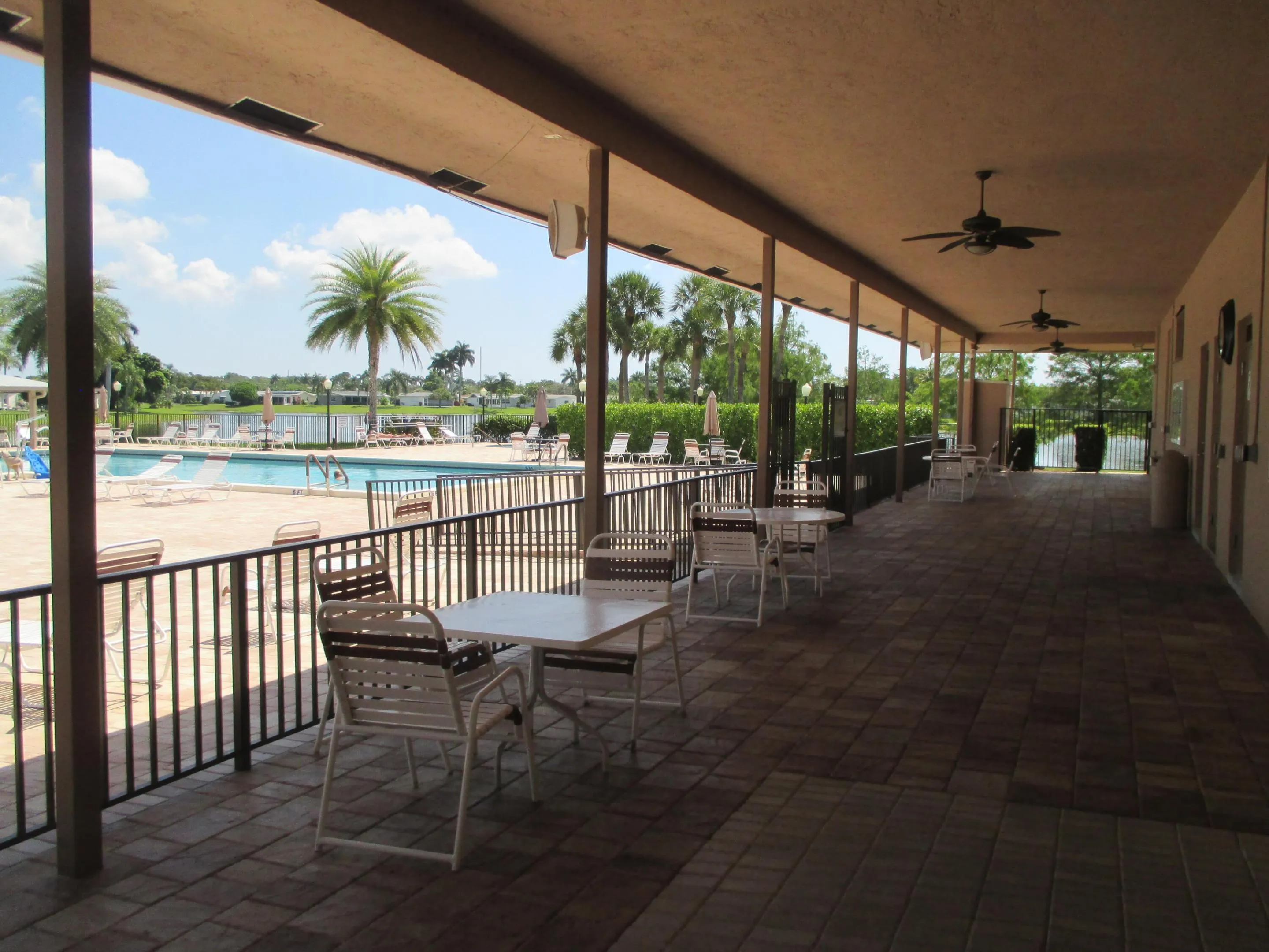 Pool sitting area