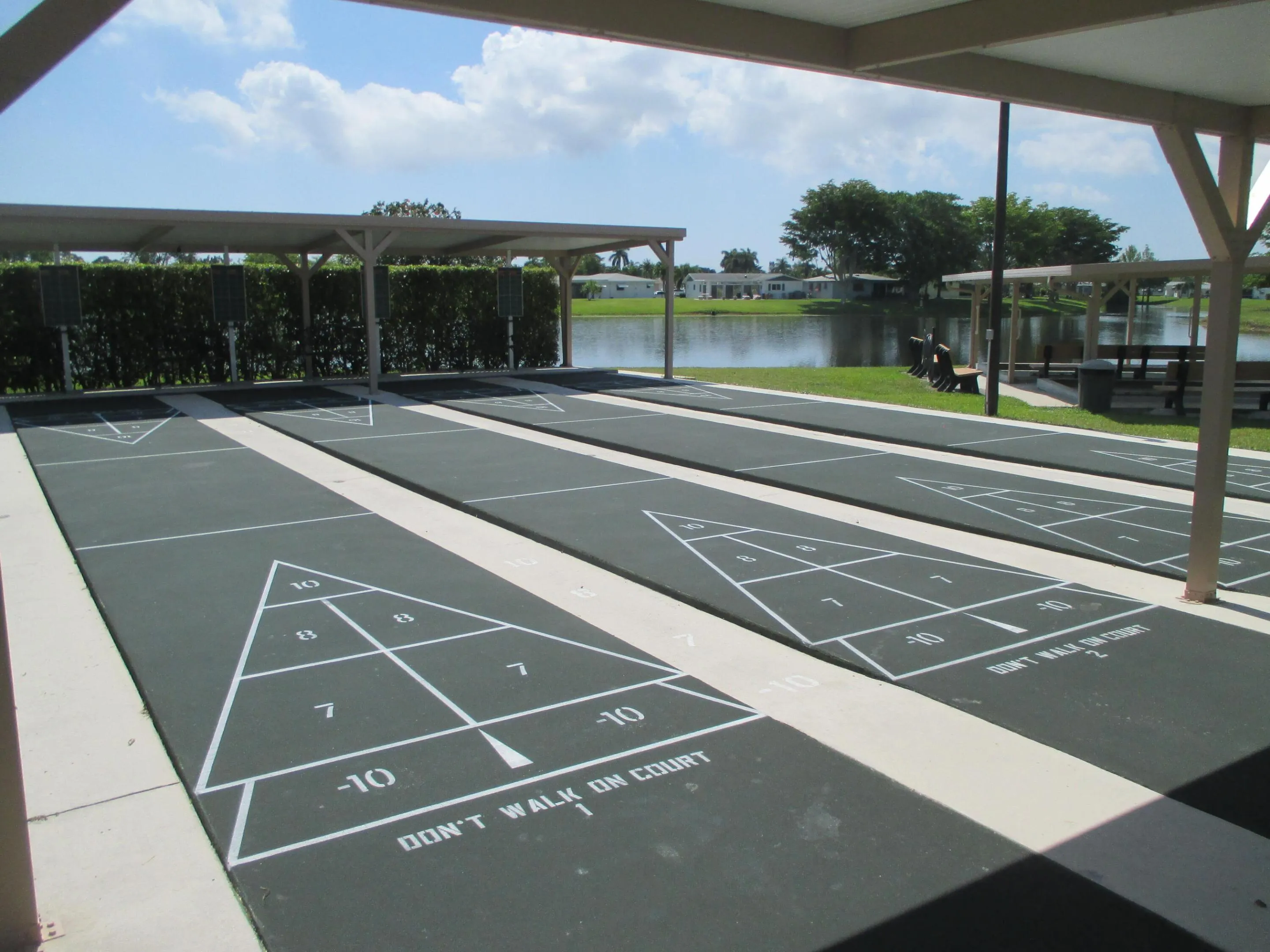 Shuffleboard courts