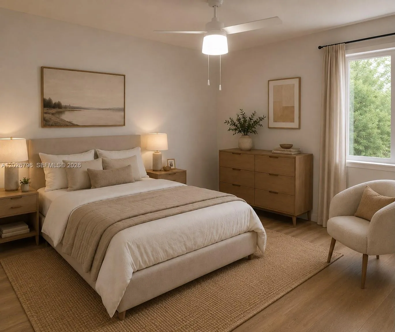 Staged 2nd Bedroom