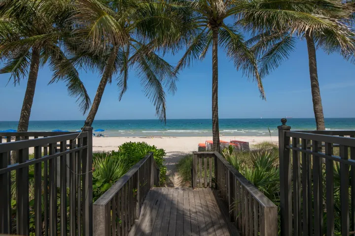 Beach access from pool area
