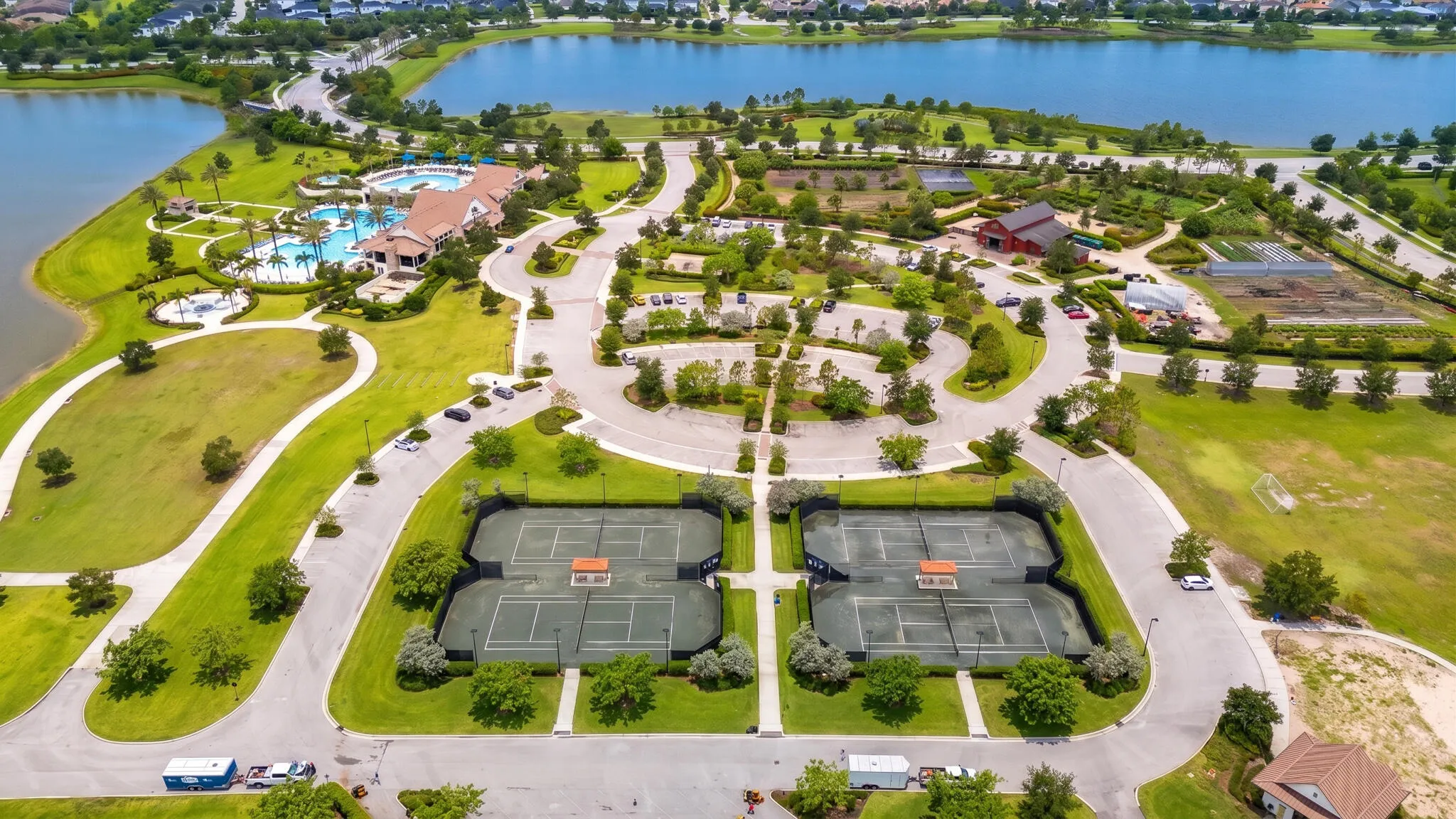 AERIAL CLUBHOUSE, PLAY COURTS