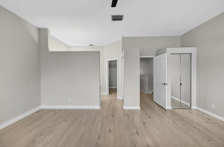 Wood floors in primary