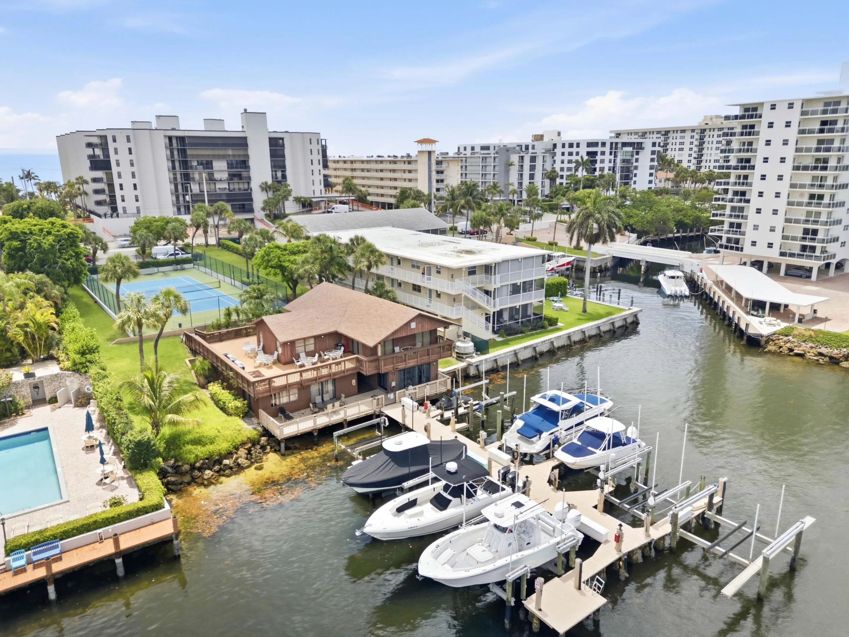 Clubhouse and dock