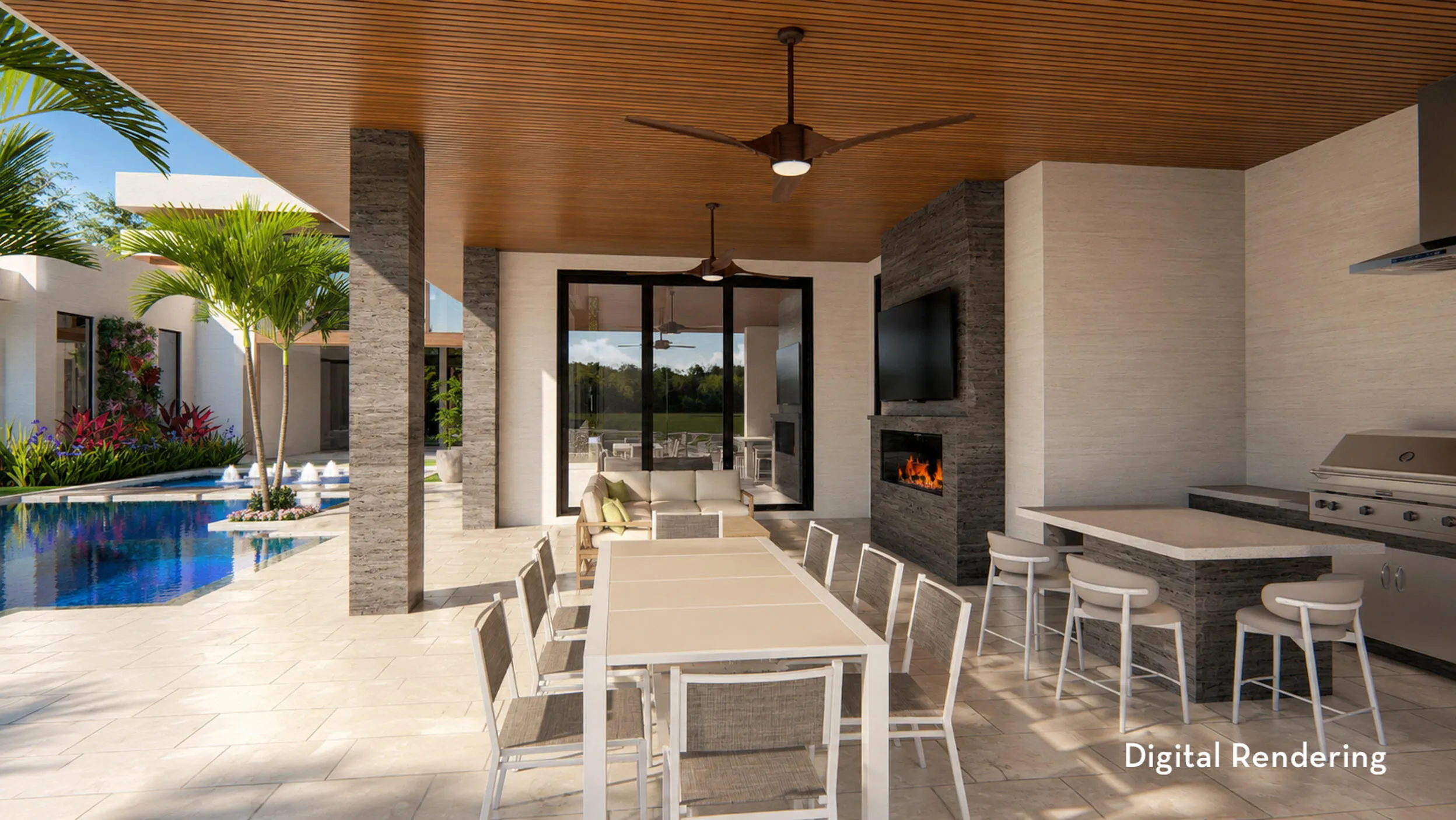 Covered Patio - Digital Rendering