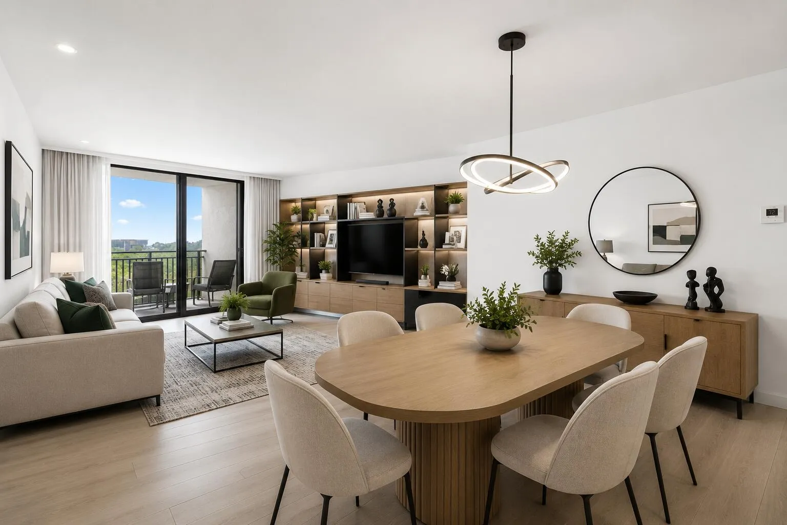 Virtually Rendered & Staged Great Room