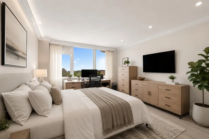 Virutally Staged Primary Bedroom