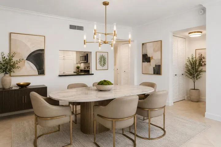 Virtually Rendered Dining Room