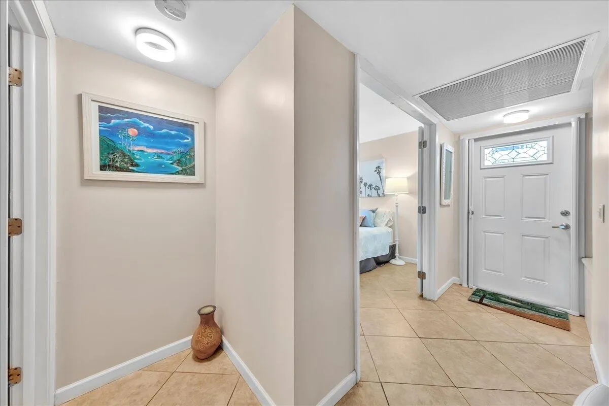 French door entry to guest bedroom