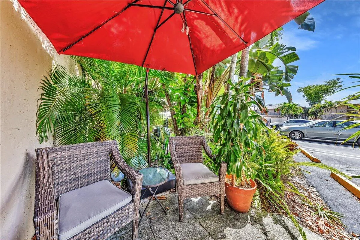 Patio off living area close to the pool.