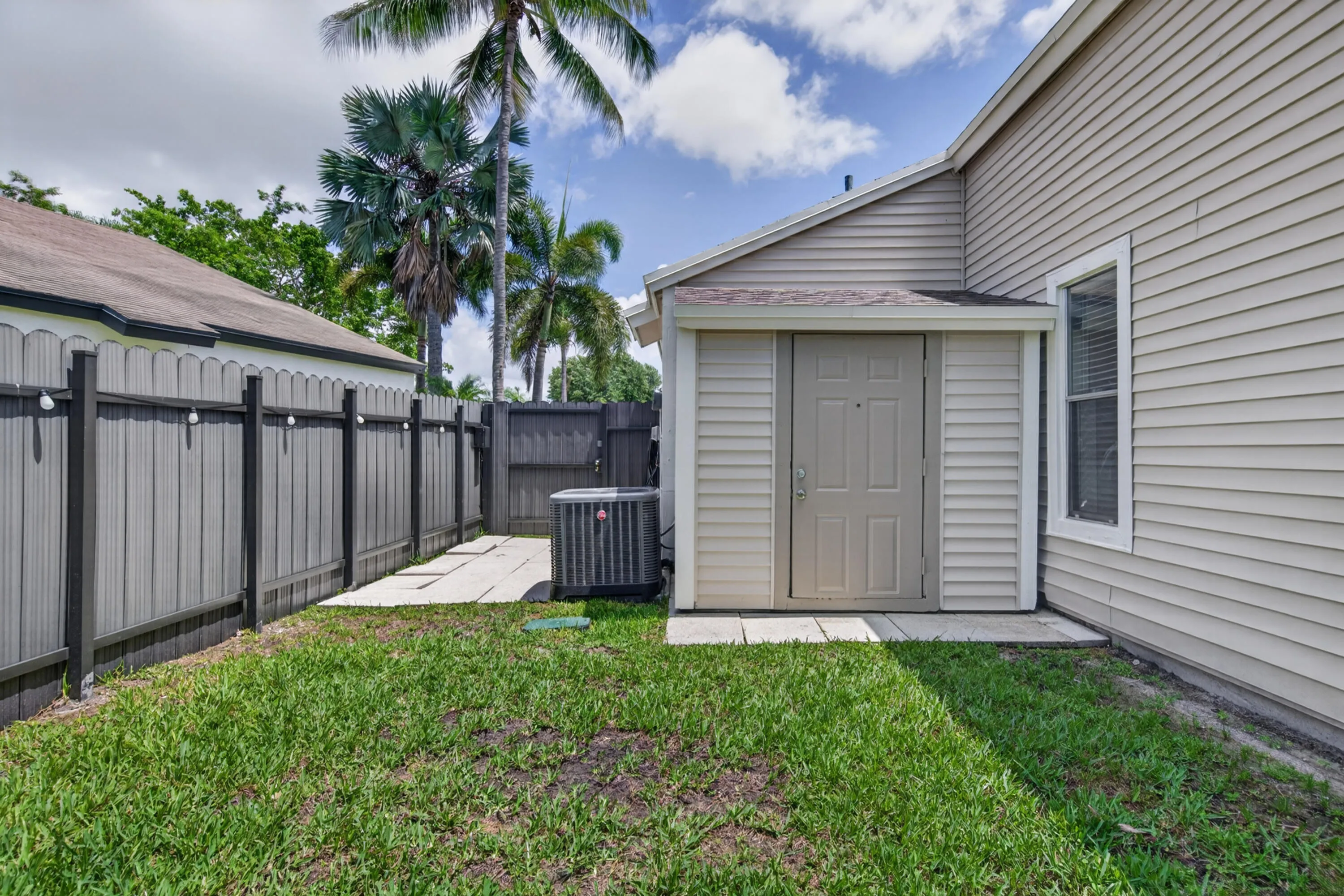 locked extra outside storage for mover and other necessities