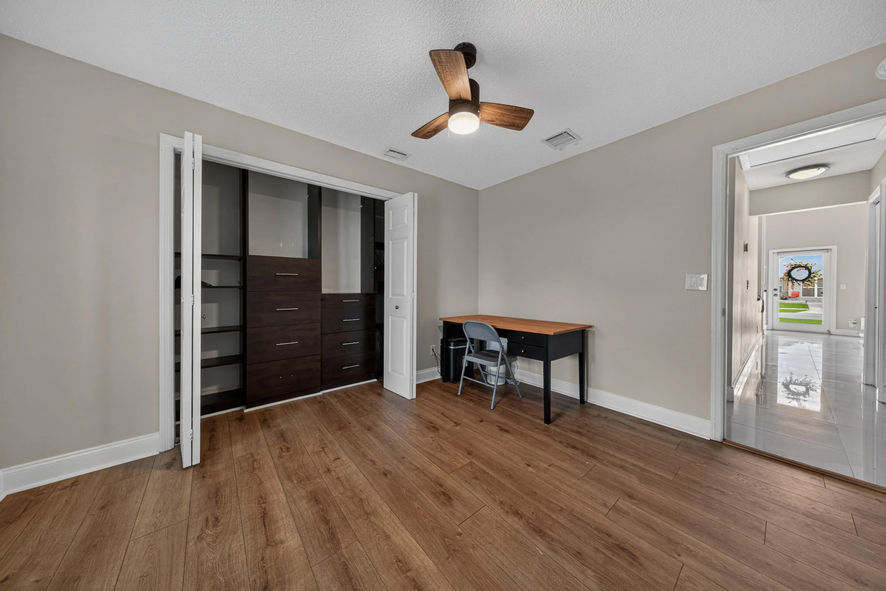 Built ins in large secondary closet