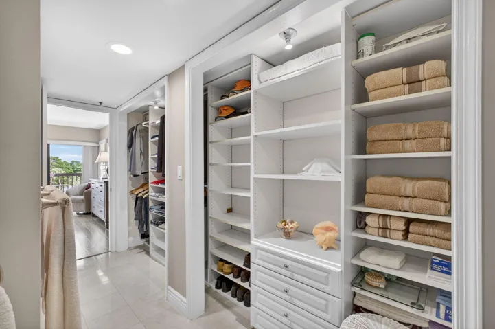 Primary Closet into Bathroom
