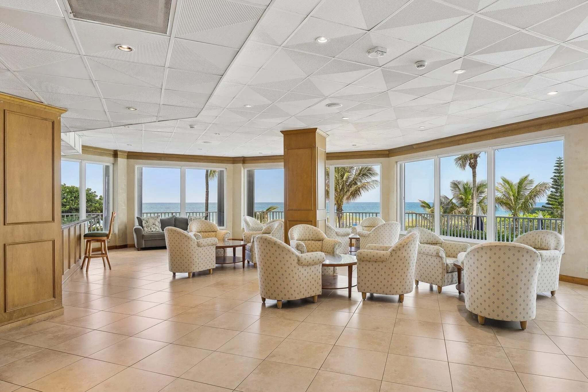 This lounge will be remodeled. See renderings.