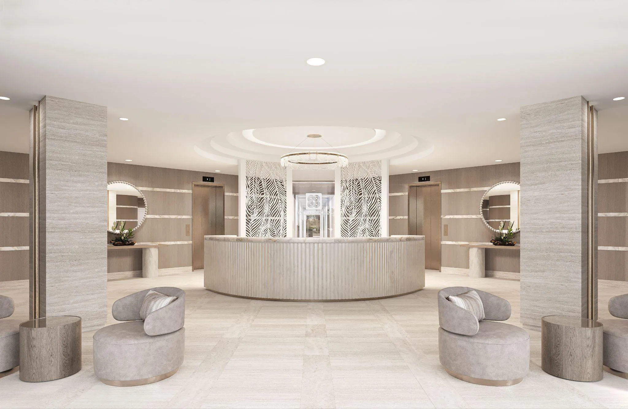 Rendering of approved design for lobby