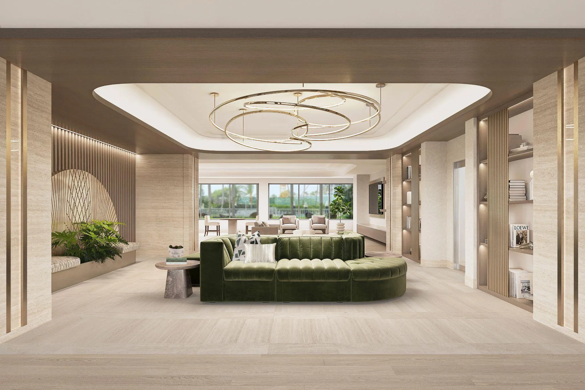 Rendering of approved design for lounge