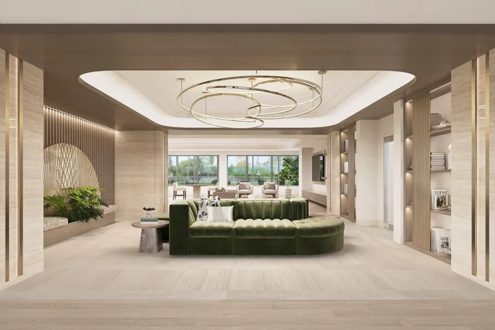 Rendering of approved design for lounge