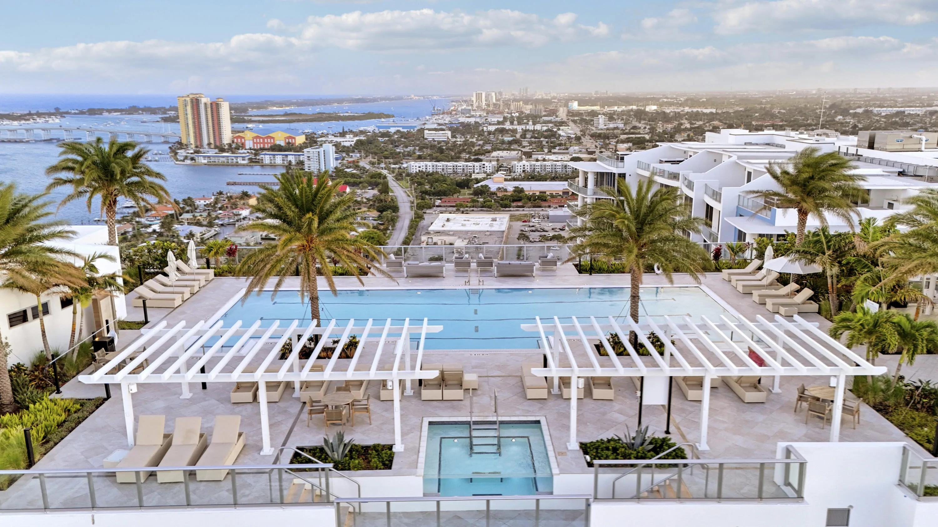 Pool - roof top with hot tub south view