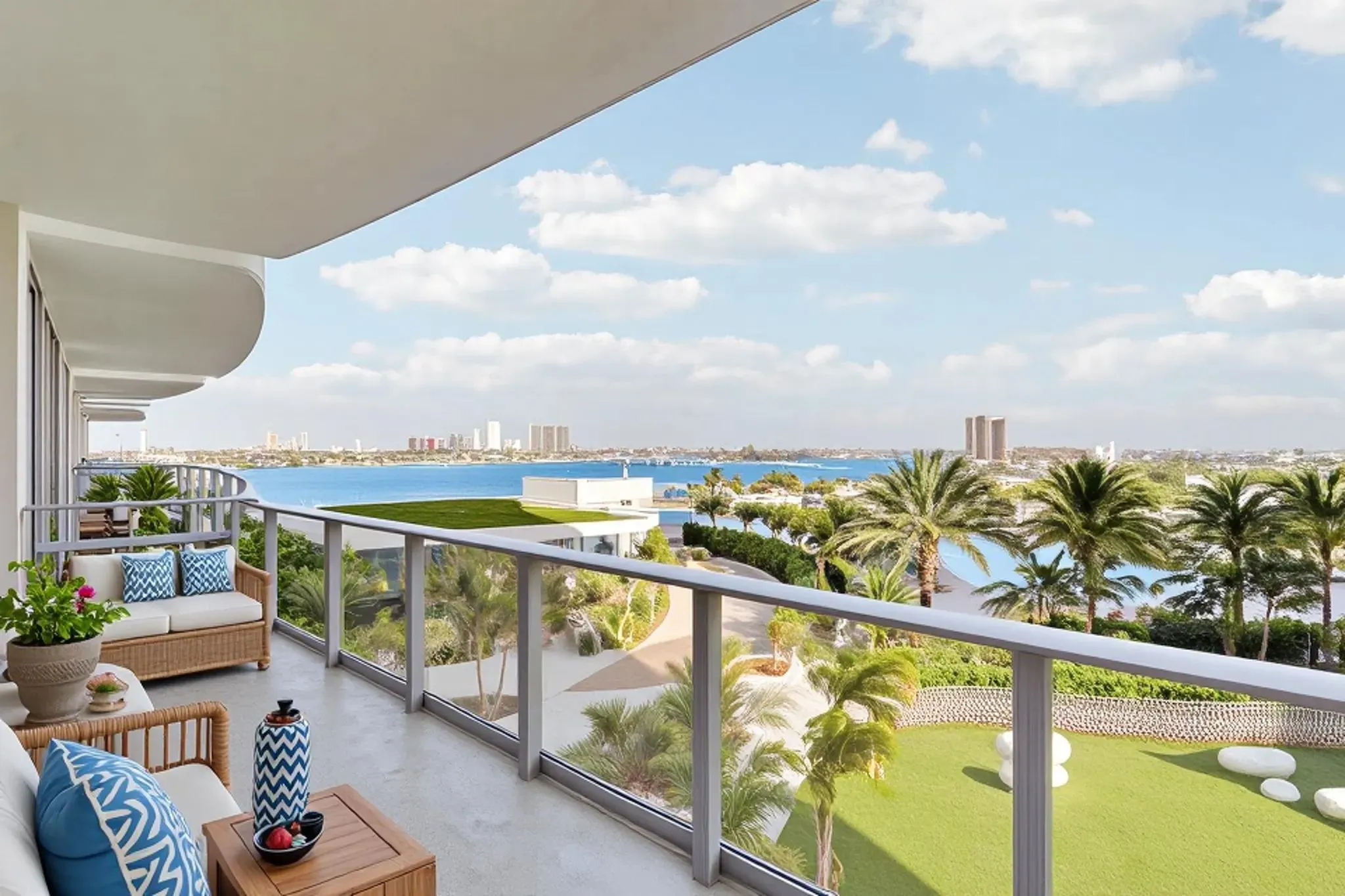 Balcony and View - Staged