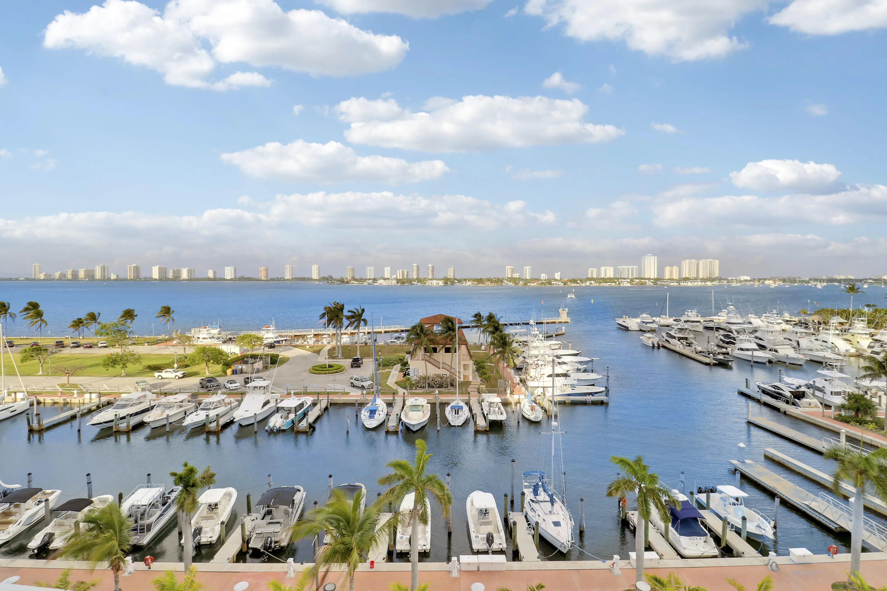 Marina view from social room