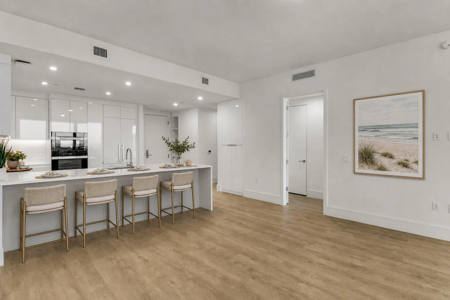 Breakfast Bar and Entry - Staged