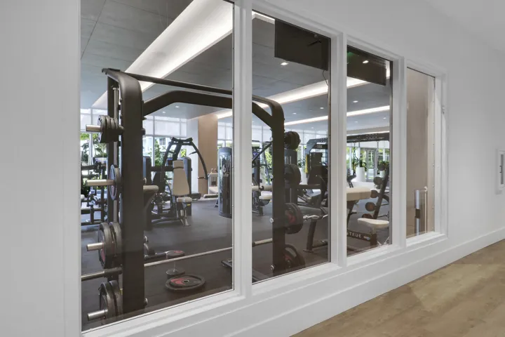 Well-equipped fitness room