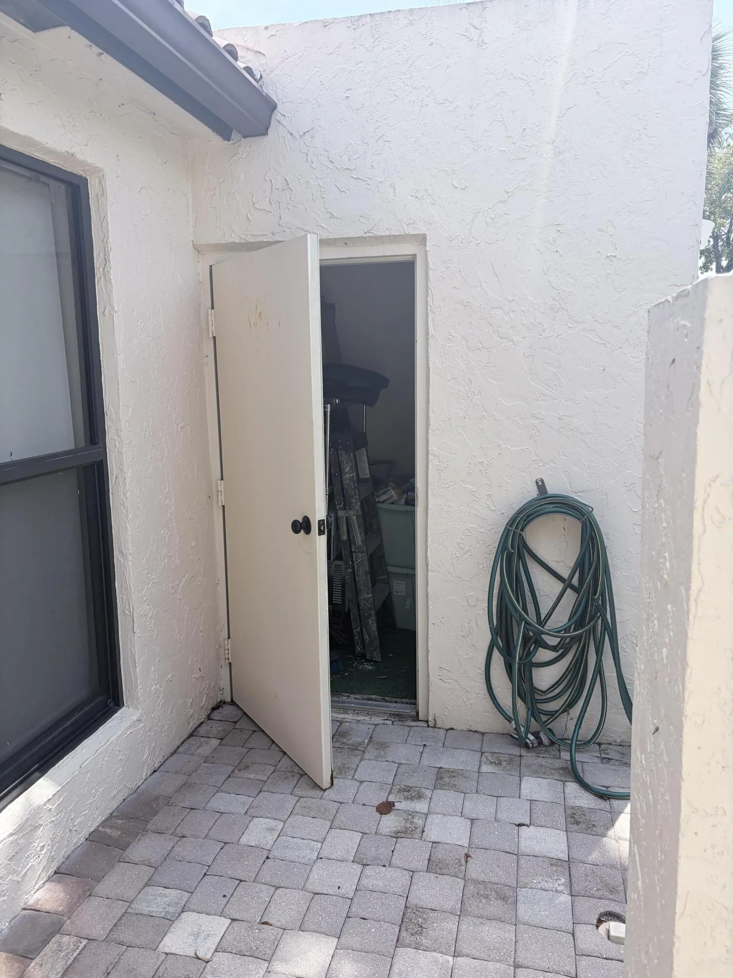 storage room off front patio