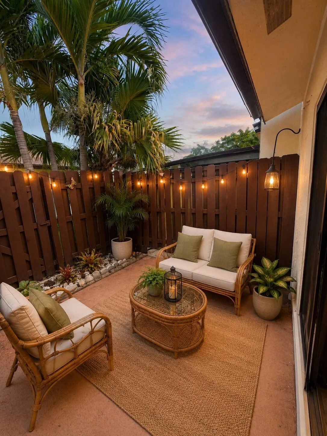 Fenced in with gate Back Patio AI enhanced