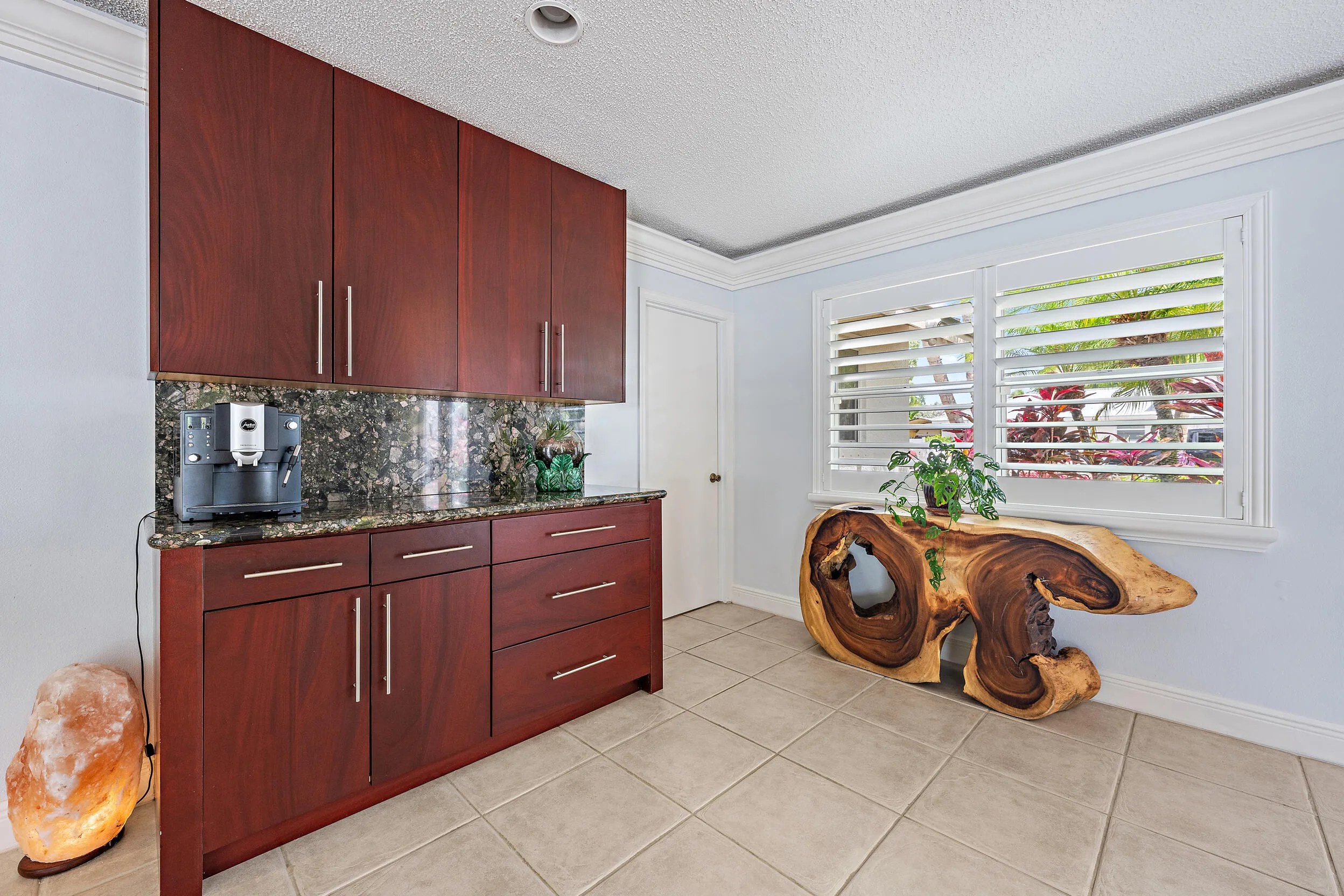 Coffee Bar w/Custom Cherry Cabinetry