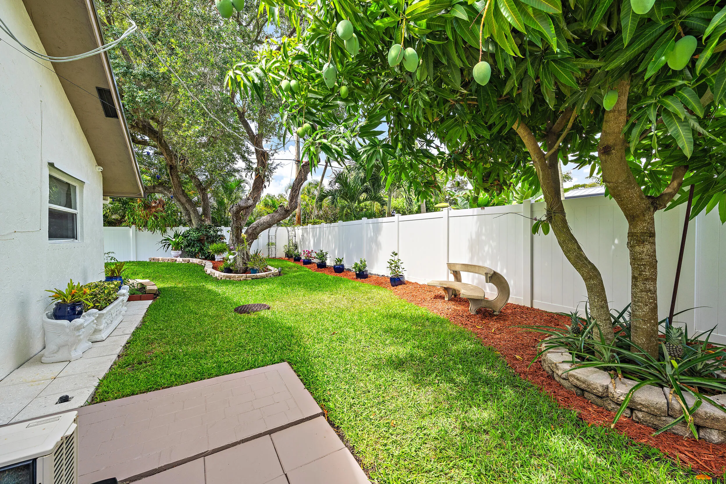Plenty of room on both (Gated) sides of home-w/ Banana & Mango Trees