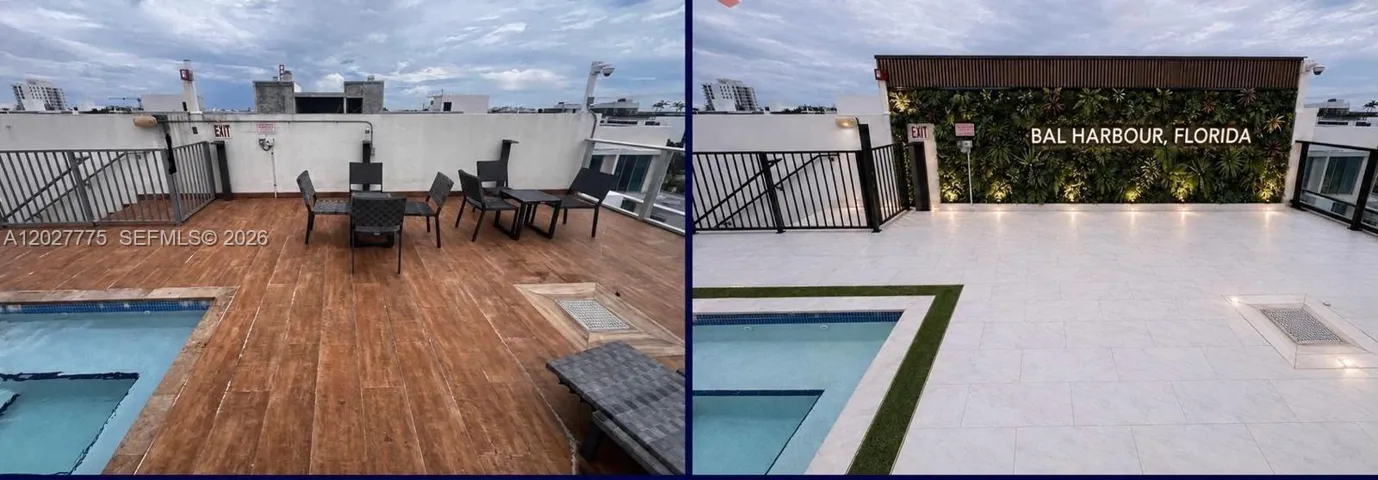 Before and after renovations on amenities