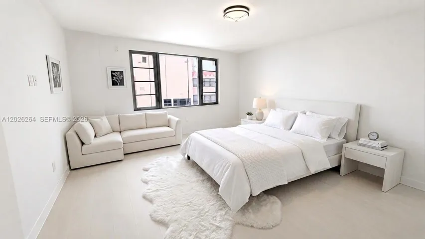 Staged master bedroom