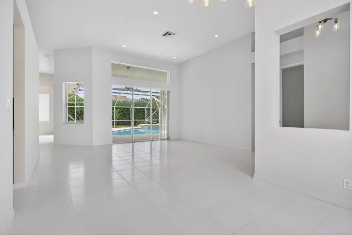 Living room over looking pool