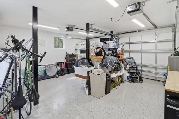 Newly finished epoxy garage floor.