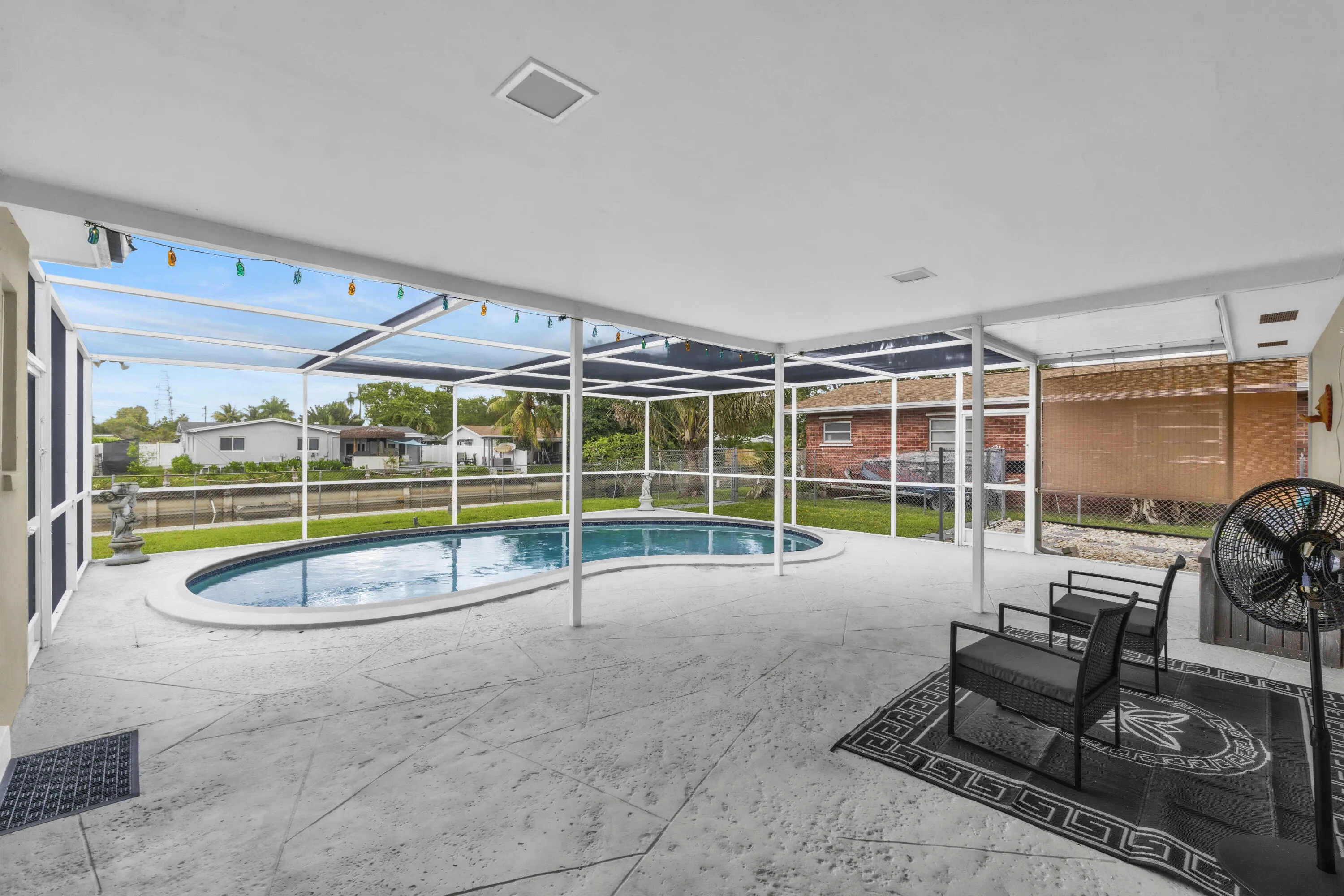 Oversized Screened and Covered Patio