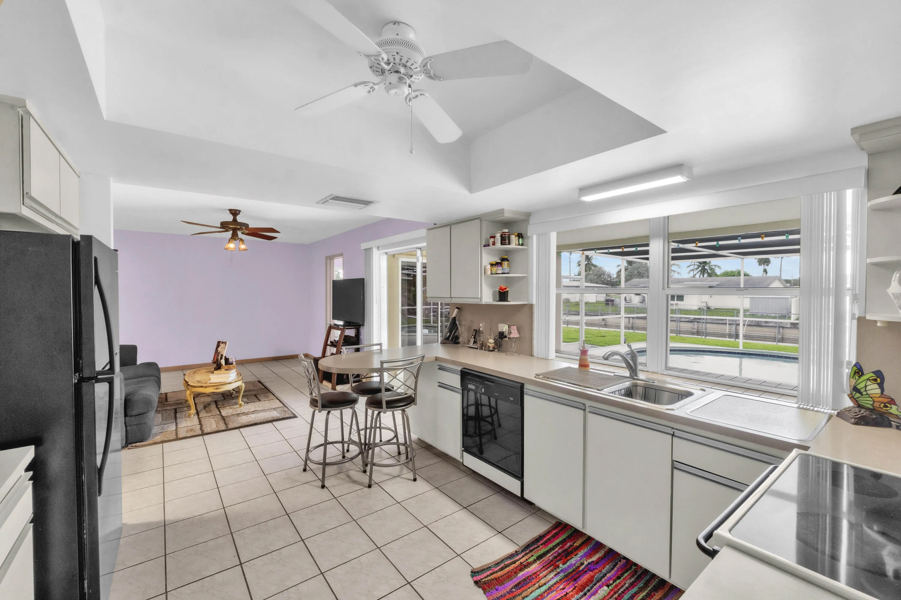 Pass through Kitchen Window to Patio