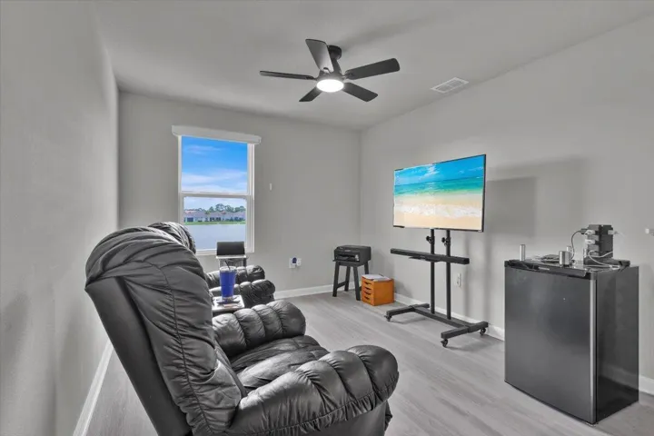 Open space at the top of the staircase