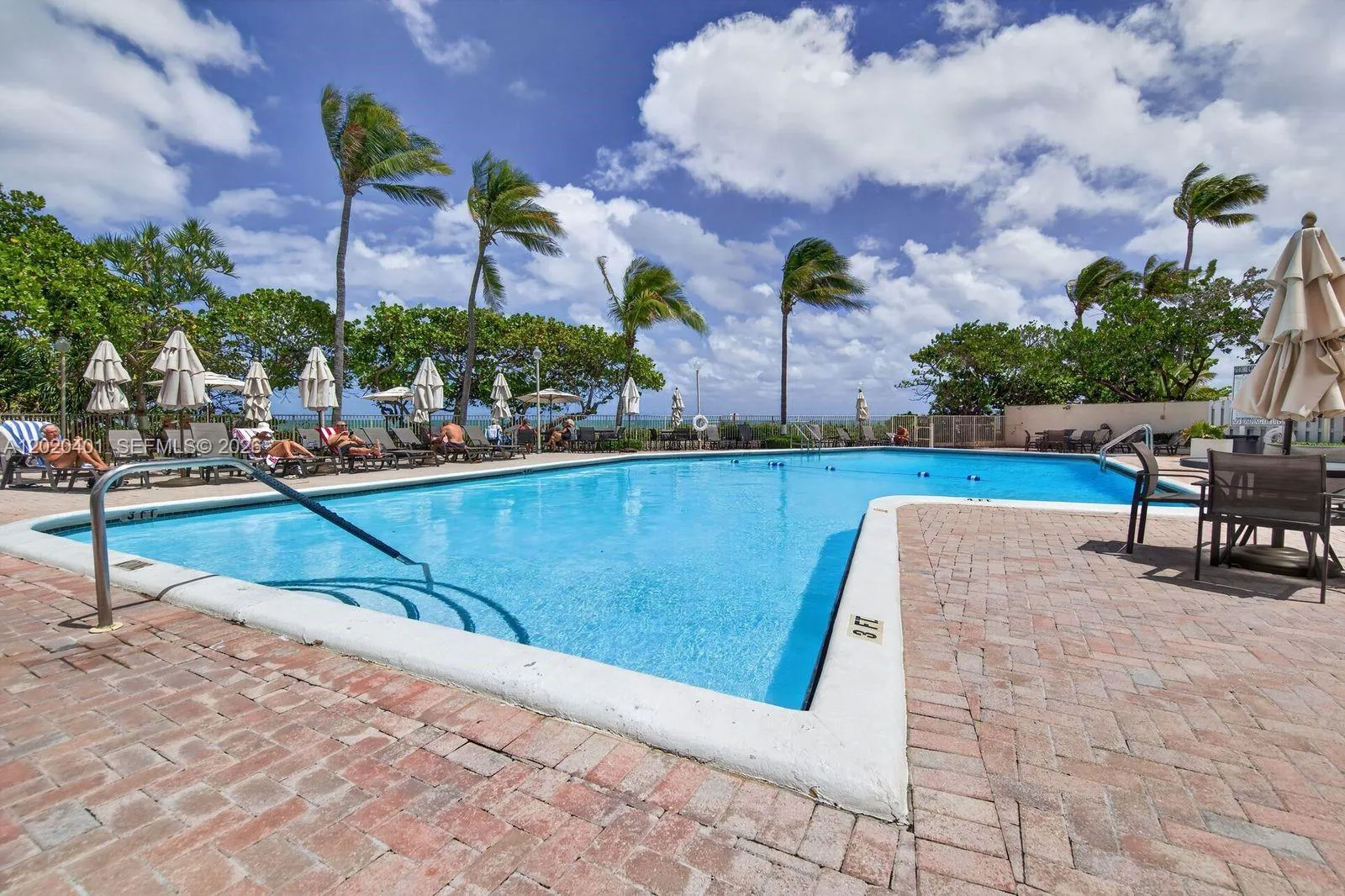 Private beach access from pool area
