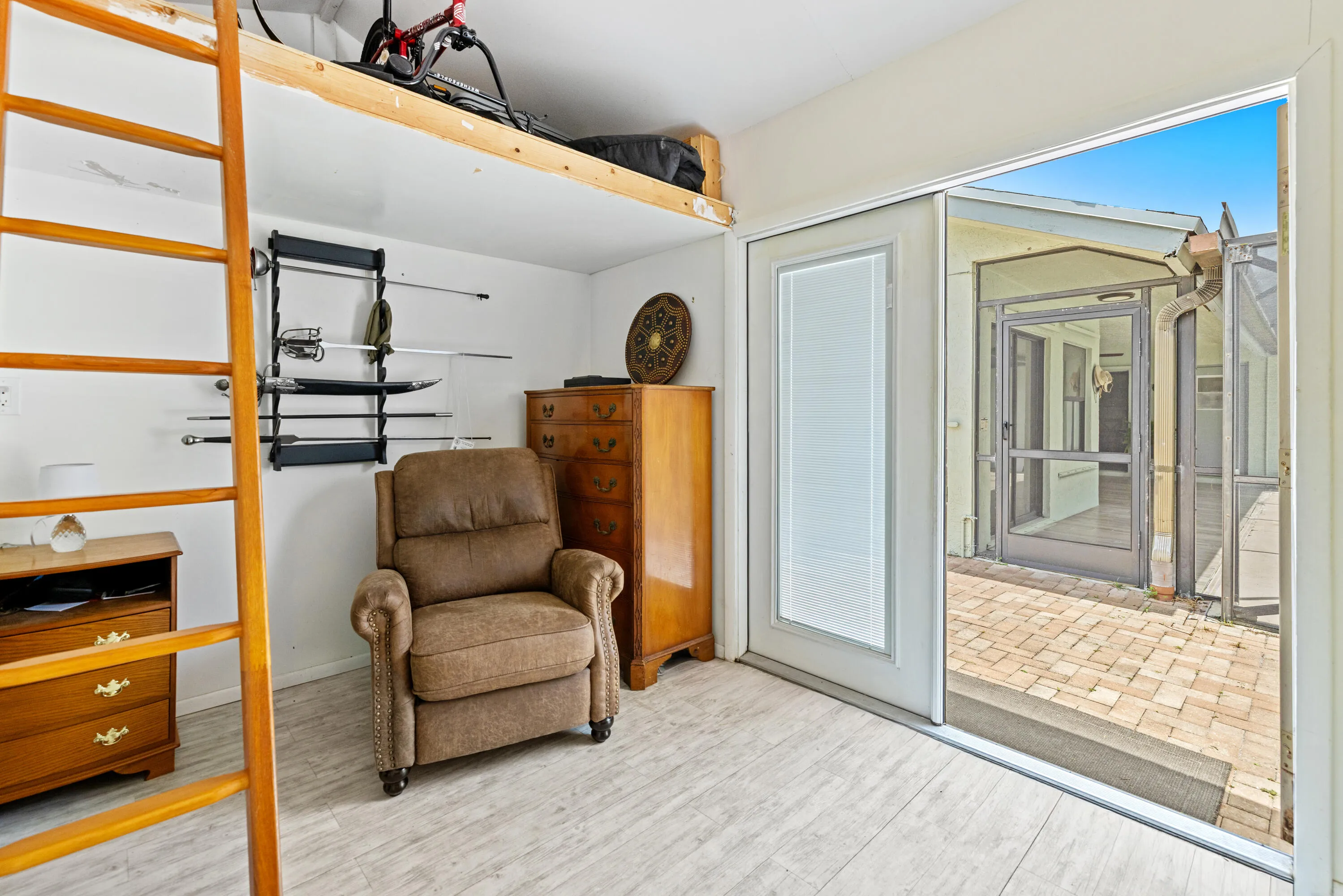 Living space in shed